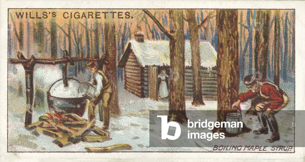 Canada, Boiling Maple Syrup (chromolitho)