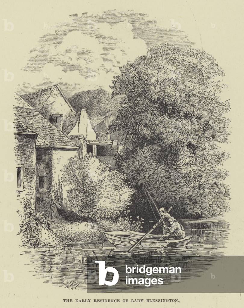 The early residence of Lady Blessington (engraving)