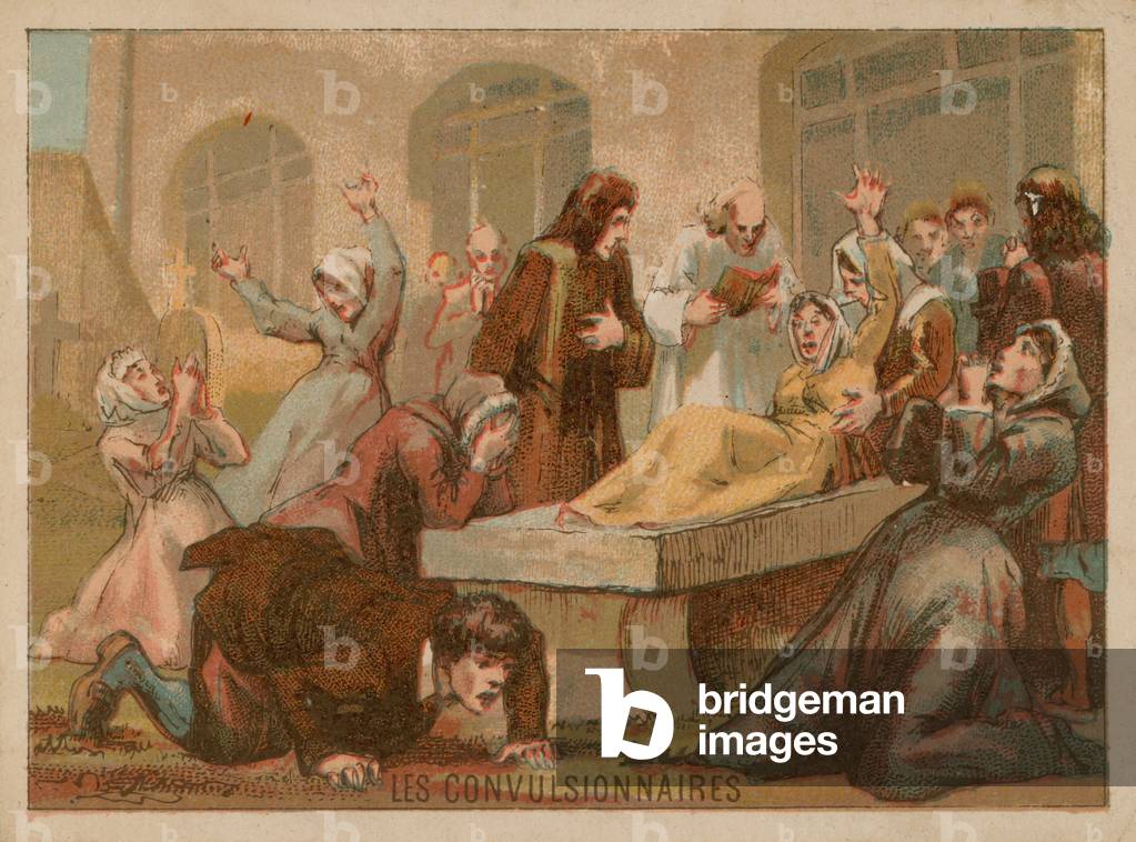 Convulsionaries or religious mystics in trances (chromolitho)