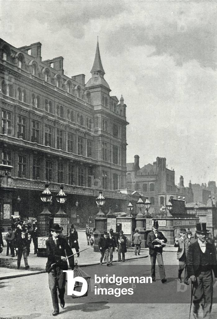 Cannon Street, the Hotel and Railway Station (b/w photo)