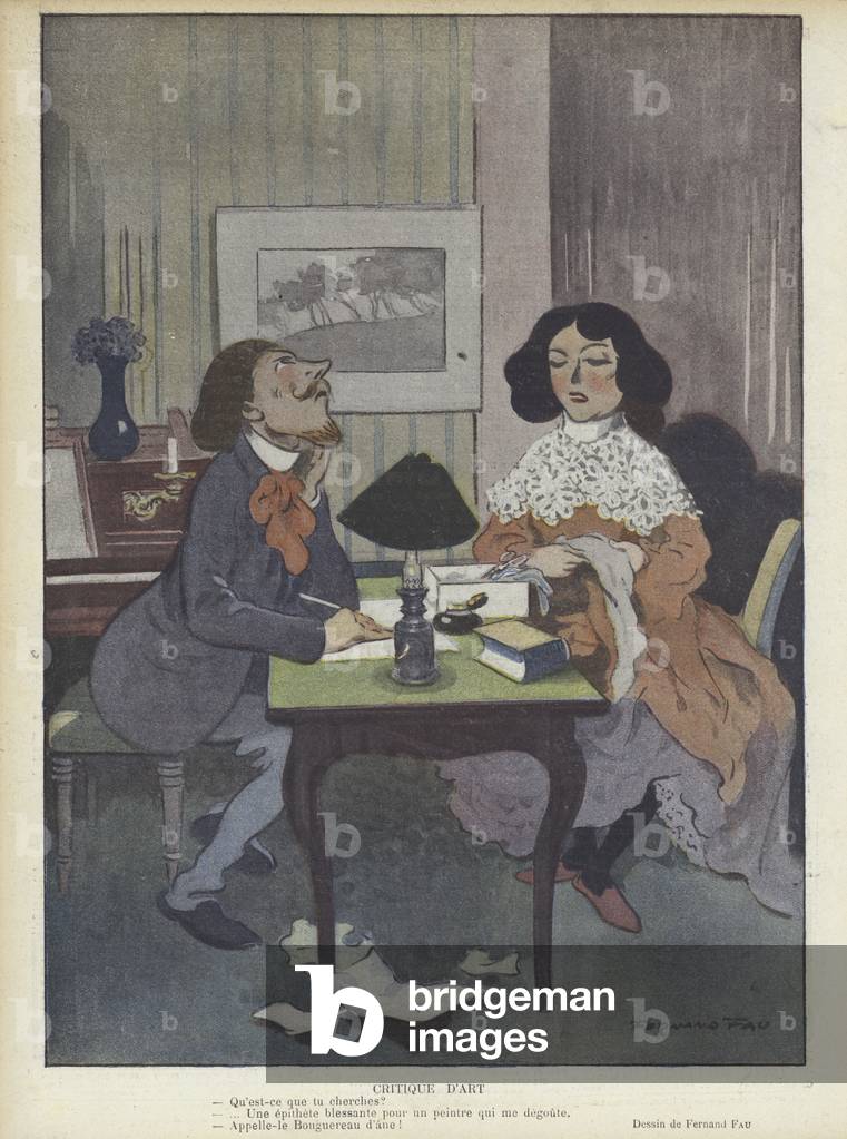 Illustration for Le Rire (colour litho)