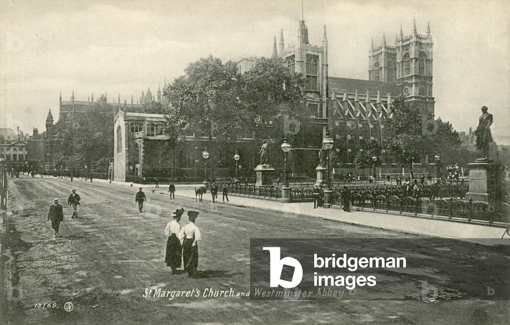 St Margaret's Church, and Westminster Abbey, London (b/w photo)