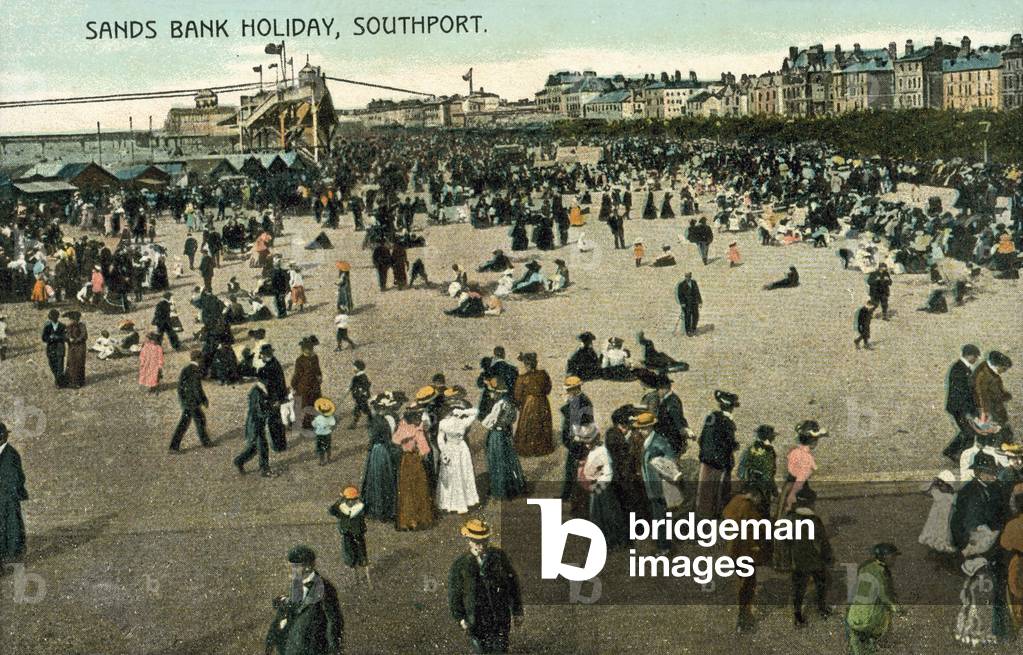 Sands Bank Holiday, Southport (colour photo)