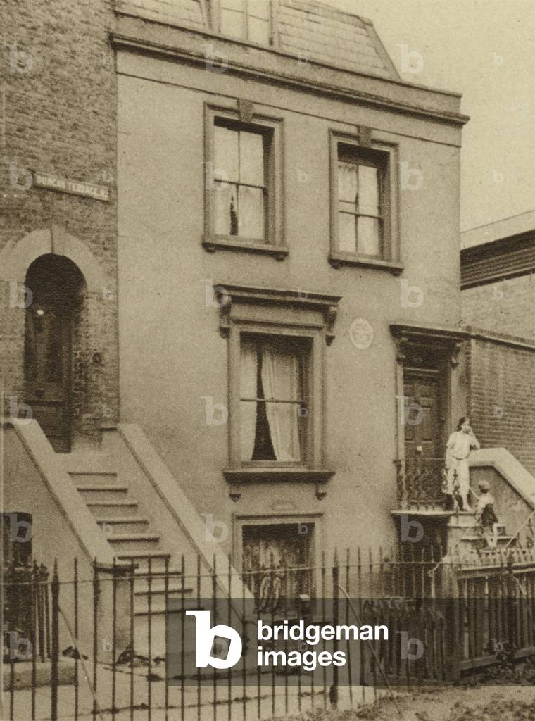 Colebrook Cottage, Duncan Row, residence of Charles Lamb between 1823 and 1827 (b/w photo)