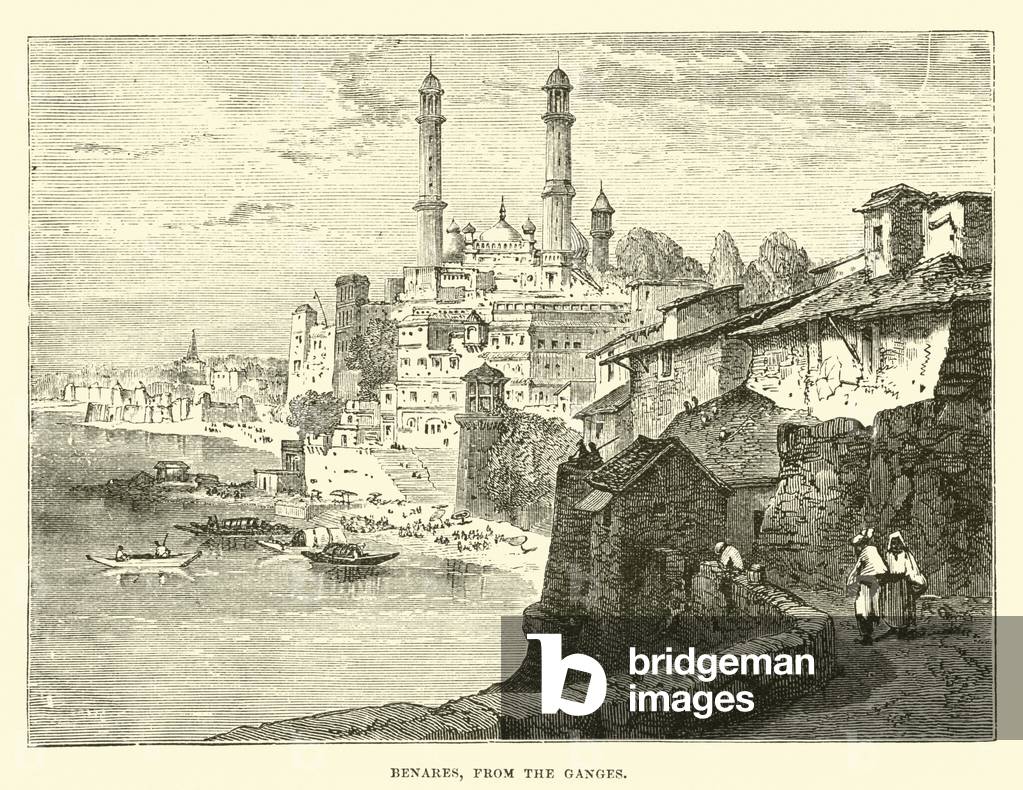 Benares, from the Ganges (engraving)