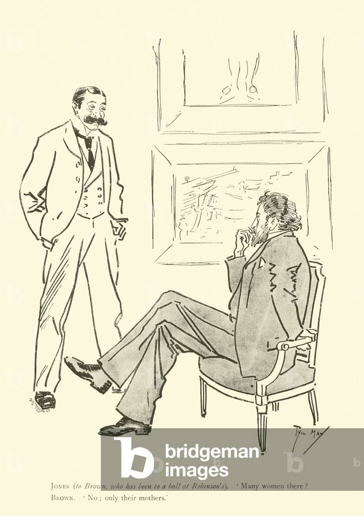 Cartoon by Phil May, from the 1890s (litho)