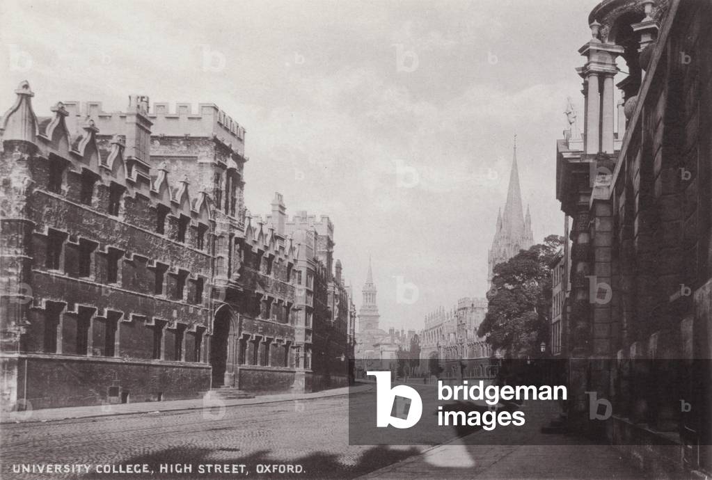 University College, High Street, Oxford (b/w photo)