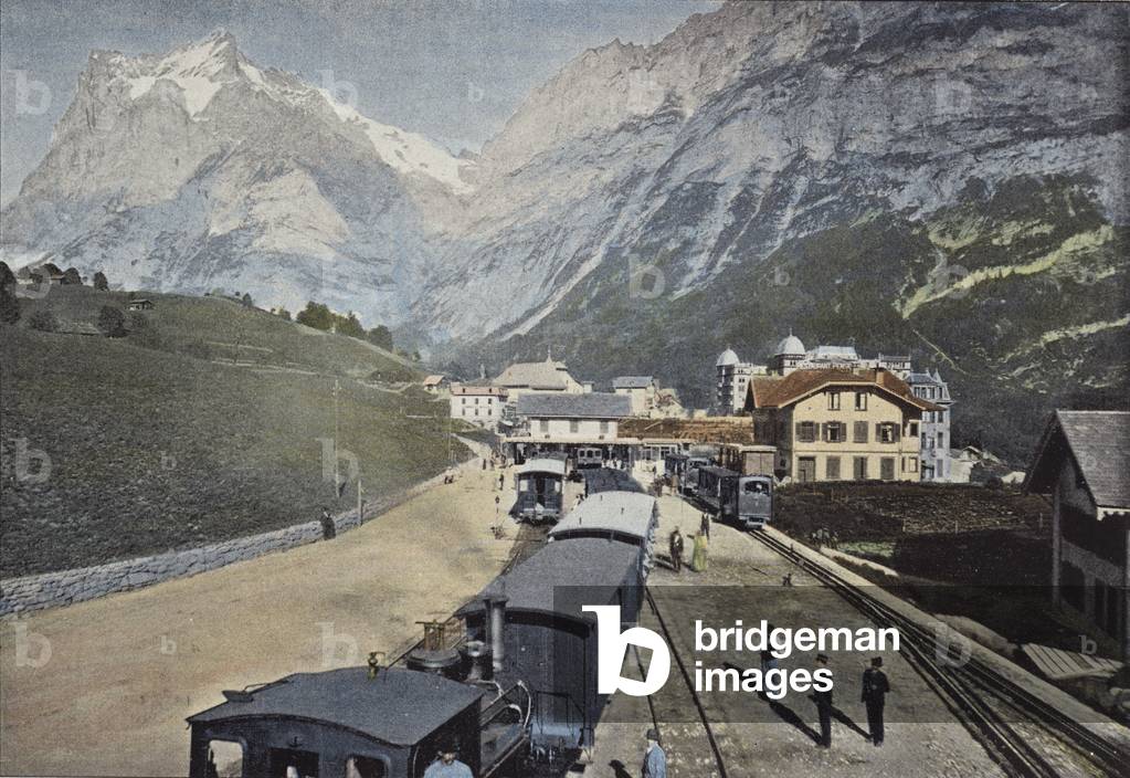 Grindelwald, La Gare (colour photo)