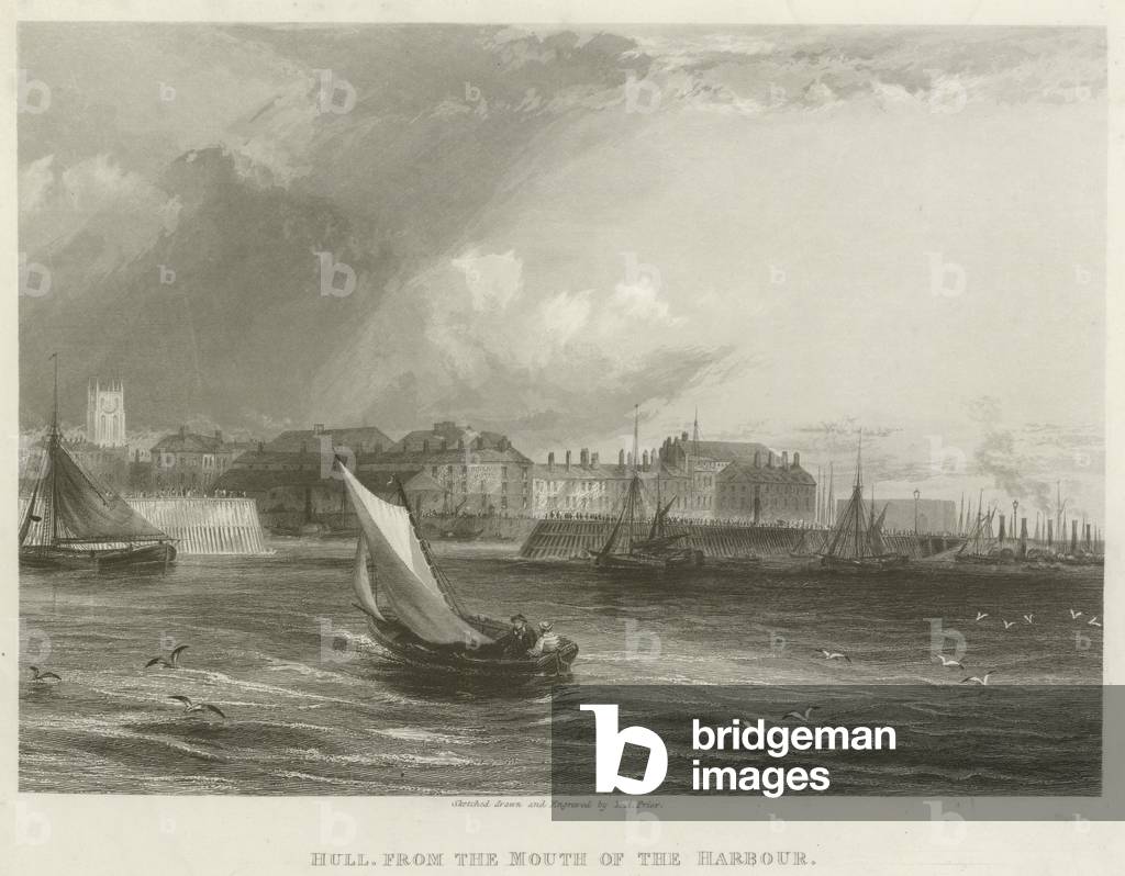 Hull, from the mouth of the harbour (engraving)