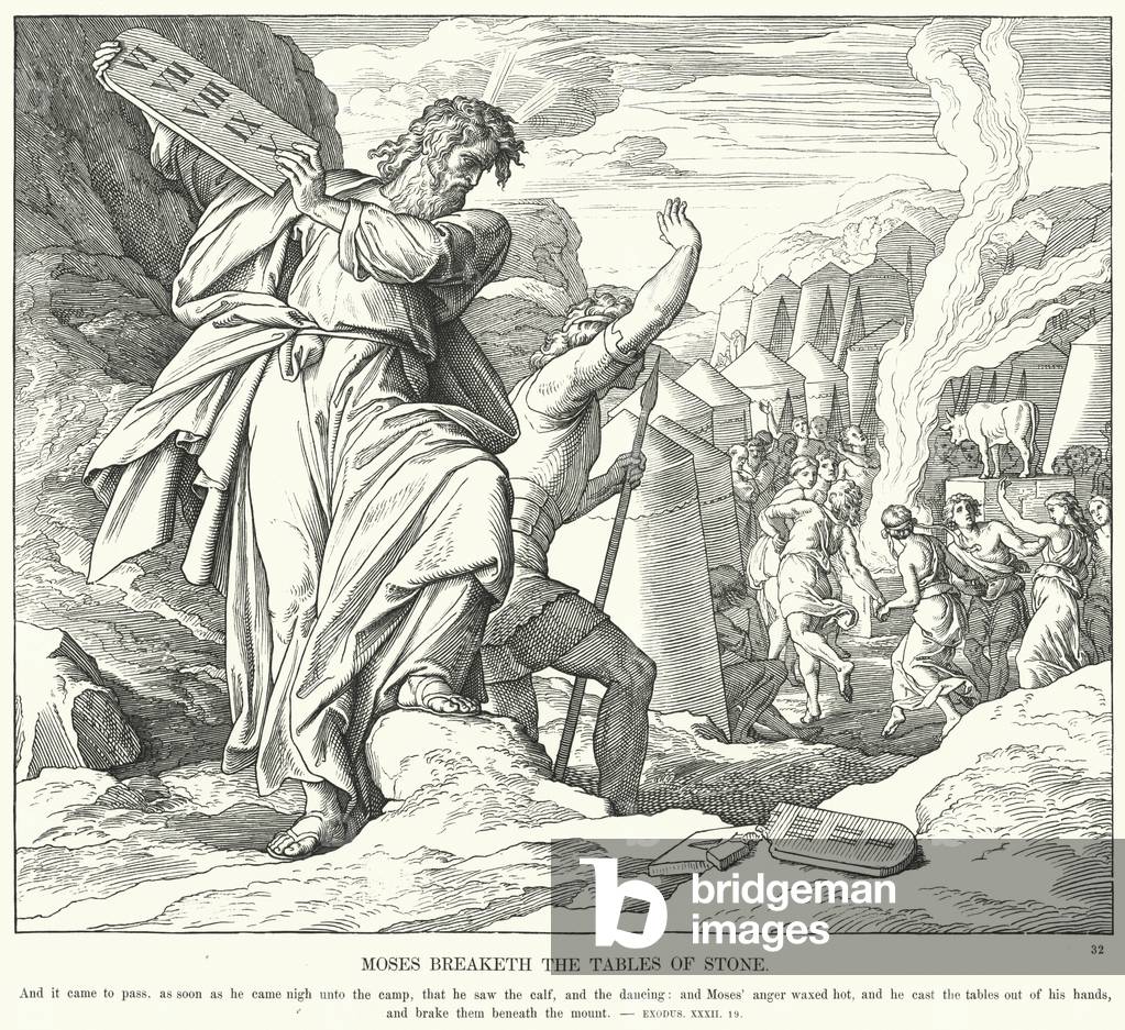 Moses Breaketh the Tables of Stone (engraving)