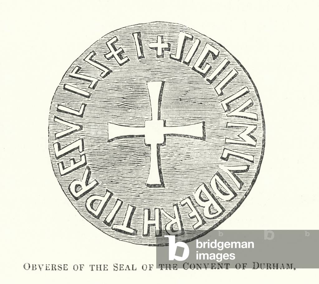 Obverse of the Seal of the Convent of Durham (engraving)