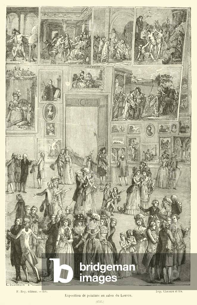 Exposition de peinture au salon du Louvre, 1737 (engraving)