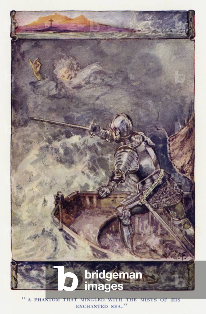 Illustration for Sir Knight of the Splendid Way (colour litho)