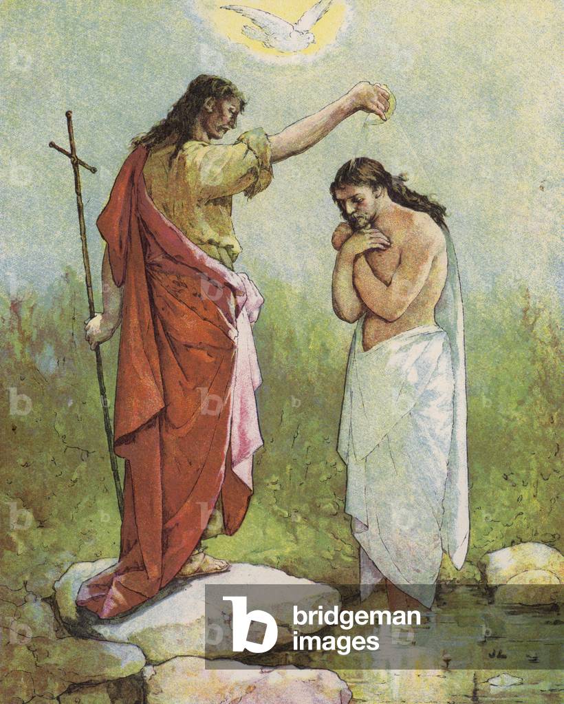 The Baptism of Christ (colour litho)