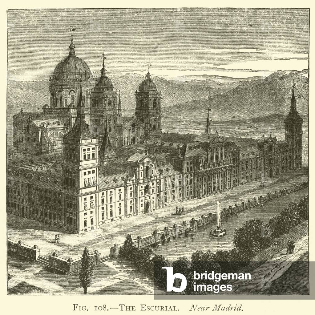 The Escurial, near Madrid (engraving)