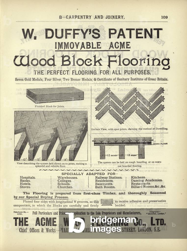 Page from The Architect's, Surveyor's and Engineer's Compendium 1892 (engraving)