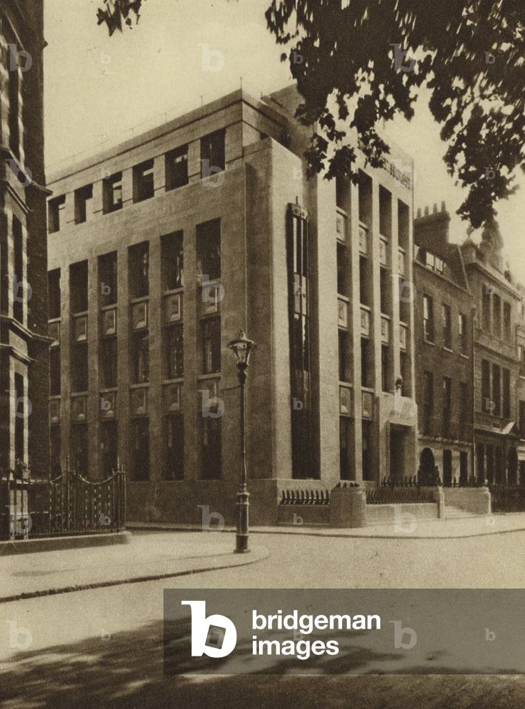 Warehouse in Red Lion Square, Holborn (b/w photo)