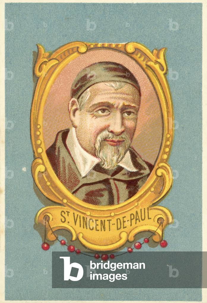 St Vincent-de-Paul (colour litho)
