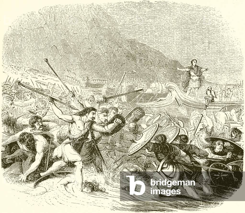 Julius Caesar's Invasion of Britain (engraving)