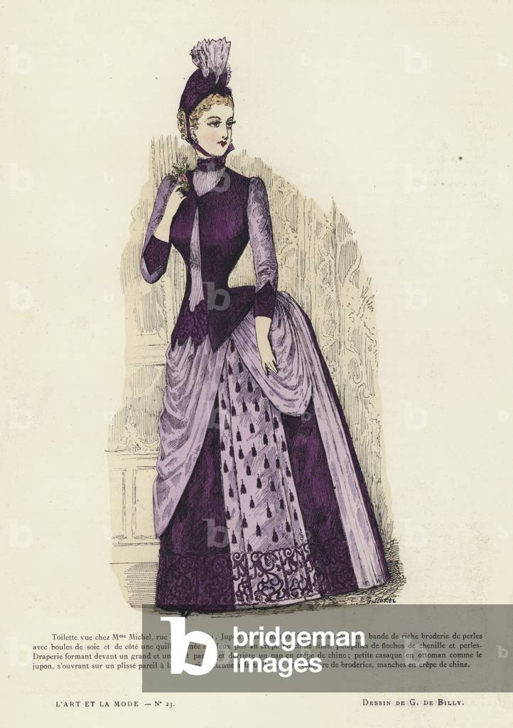 French fashion plate, 1885-86 (colour litho)
