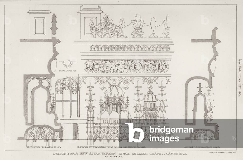 Design for a New Altar Screen, King's College Chapel, Cambridge (engraving)