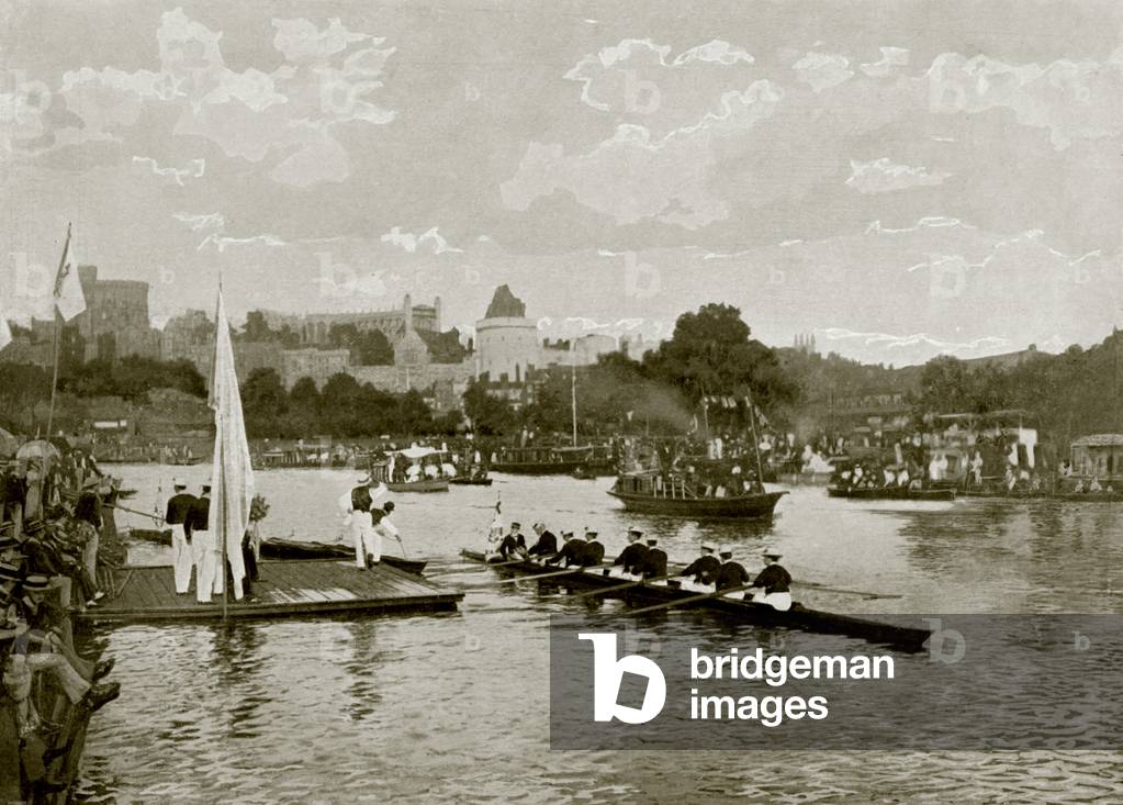 The Fourth of June at Eton (b/w photo)