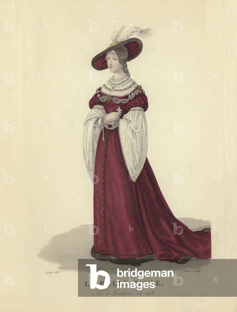 La Belle Paule (coloured engraving)