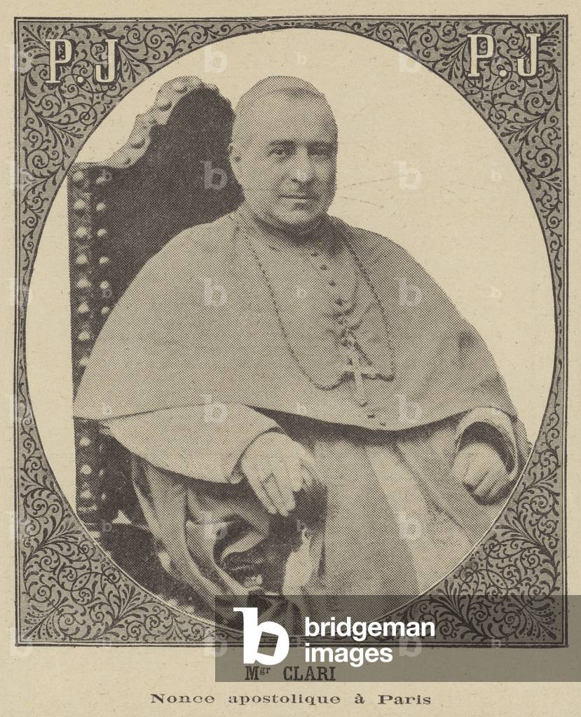 Monsignor Clari, Papal Nuncio to Paris (litho)
