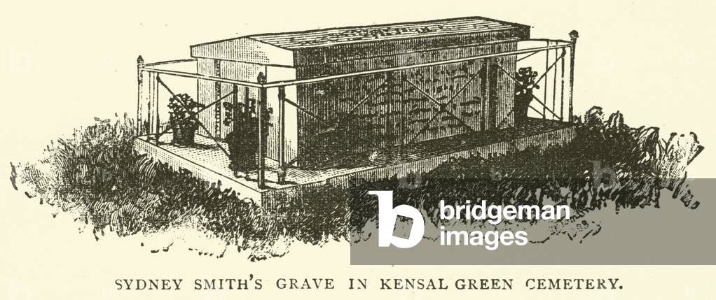 Sydney Smith's Grave in Kensal Green Cemetery (engraving)