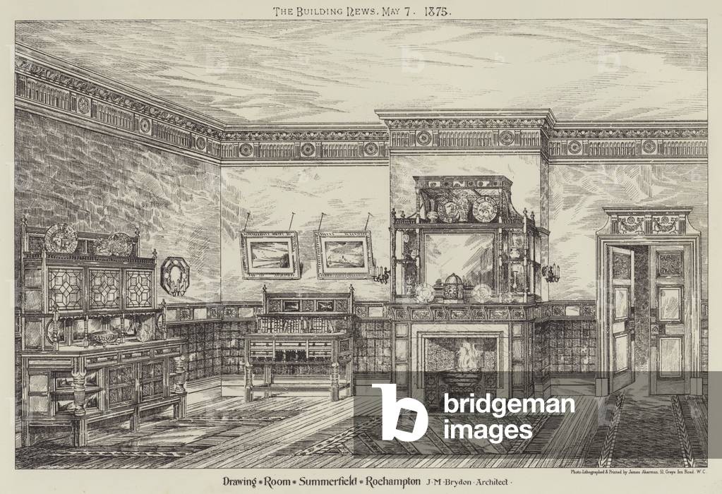 Drawing Room, Summerfield, Roehampton (engraving)