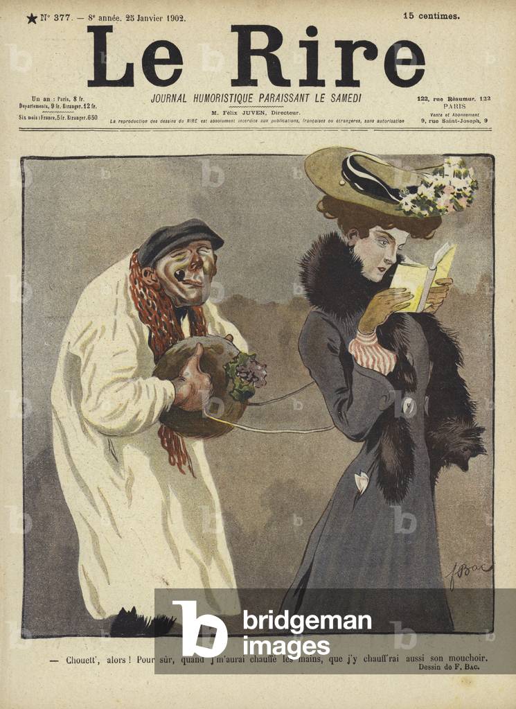 Illustration for Le Rire (colour litho)