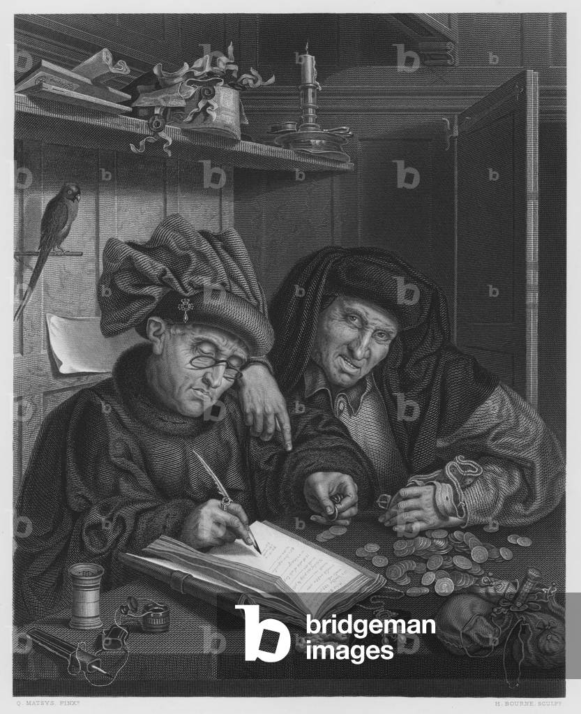 The Misers, from the picture in the Royal Collection (engraving)
