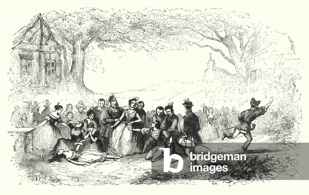 Illustration for the ballet, La Giselle (engraving)