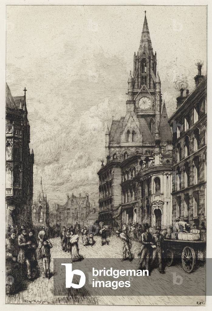 Town Hall, Manchester (etching)