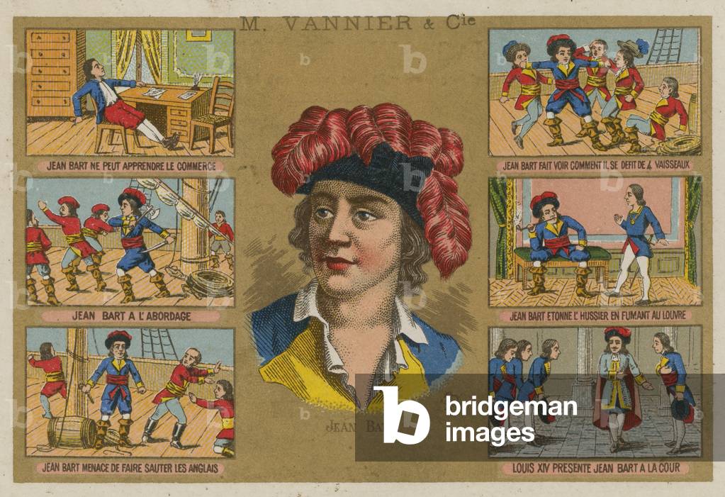 Jean Bart, French naval commander and privateer (chromolitho)