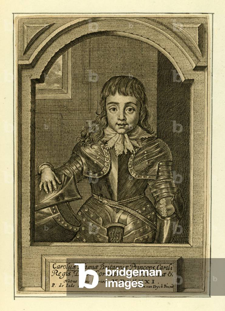 Prince Charles, future King Charles II (engraving)