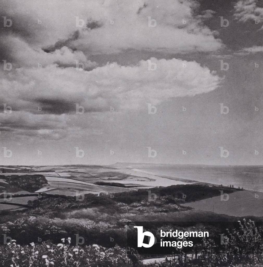 Dorset: Chesil Beach (b/w photo)