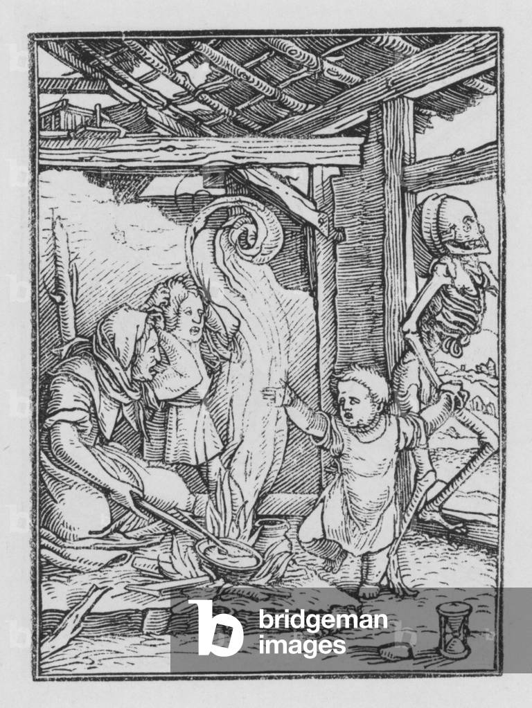 Holbeins Dance of Death: The Child (engraving)