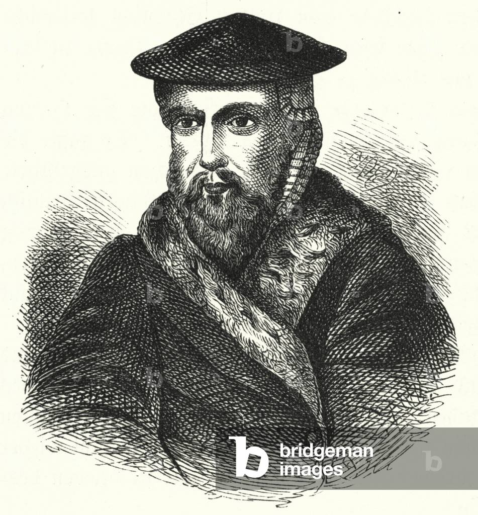 Hans Tausen, Danish Lutheran theologian of the Reformation (engraving)
