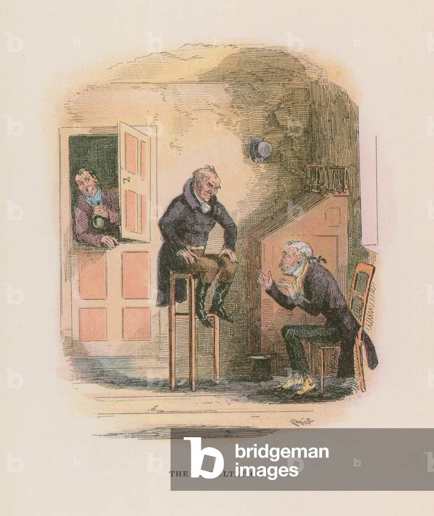 Illustration for Nicholas Nickleby (colour litho)