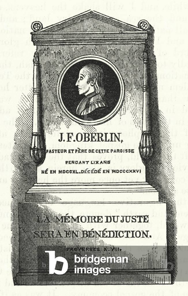 Monument to J F Oberlin (engraving)