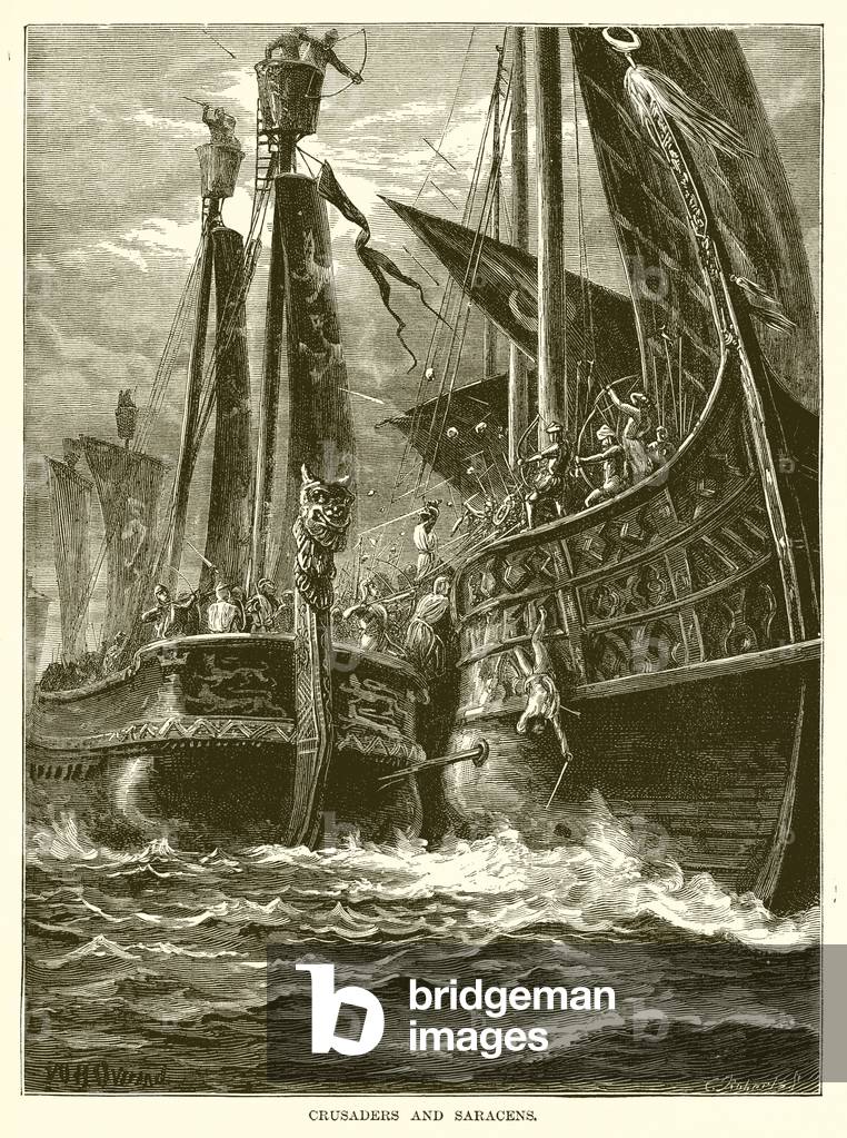 Crusaders and Saracens (engraving)