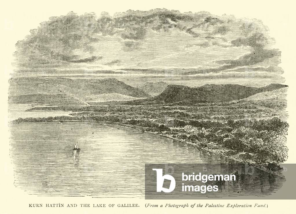Kurn Hattin and the Lake of Galilee (engraving)
