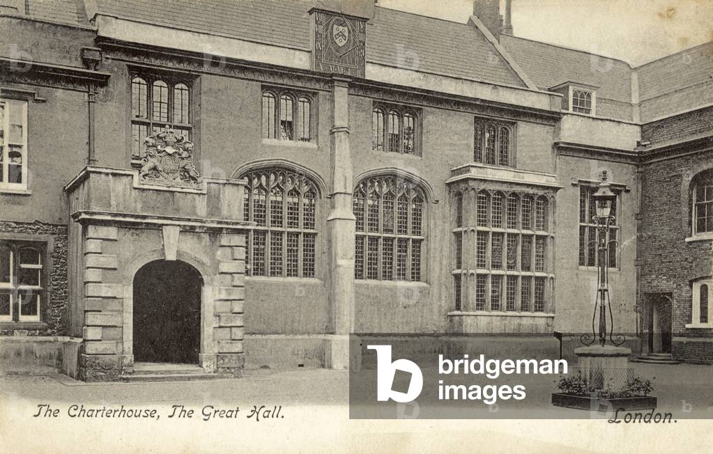 The Great Hall, The Charterhouse, London (b/w photo)