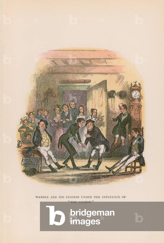 Illustration for Pickwick Papers (colour litho)