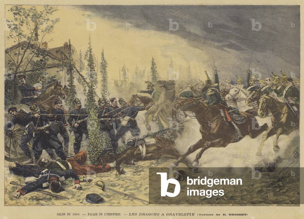 The Dragoons at Gravelotte (colour litho)