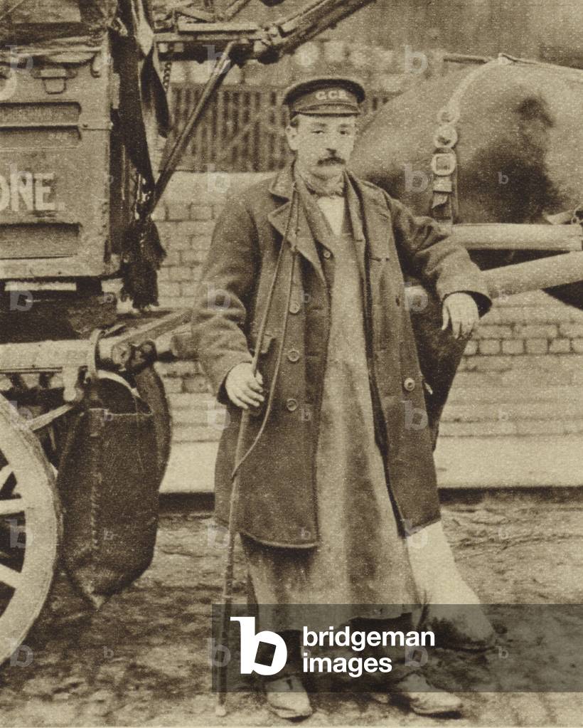 Railway carman (b/w photo)