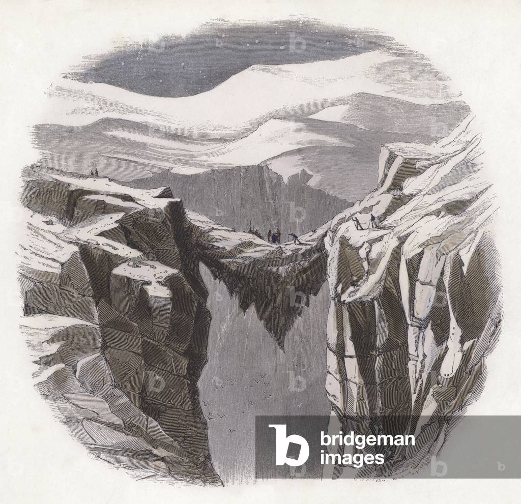Snow-Bridges (coloured engraving)