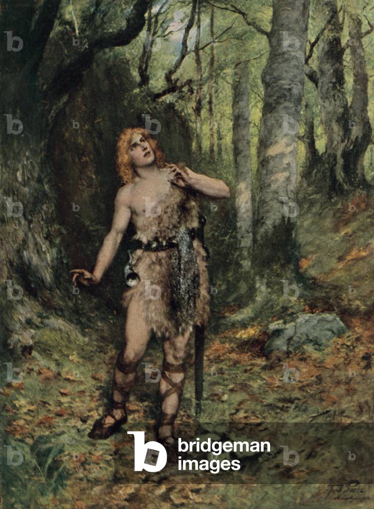 Then in the silence a bird sang to him (colour litho)