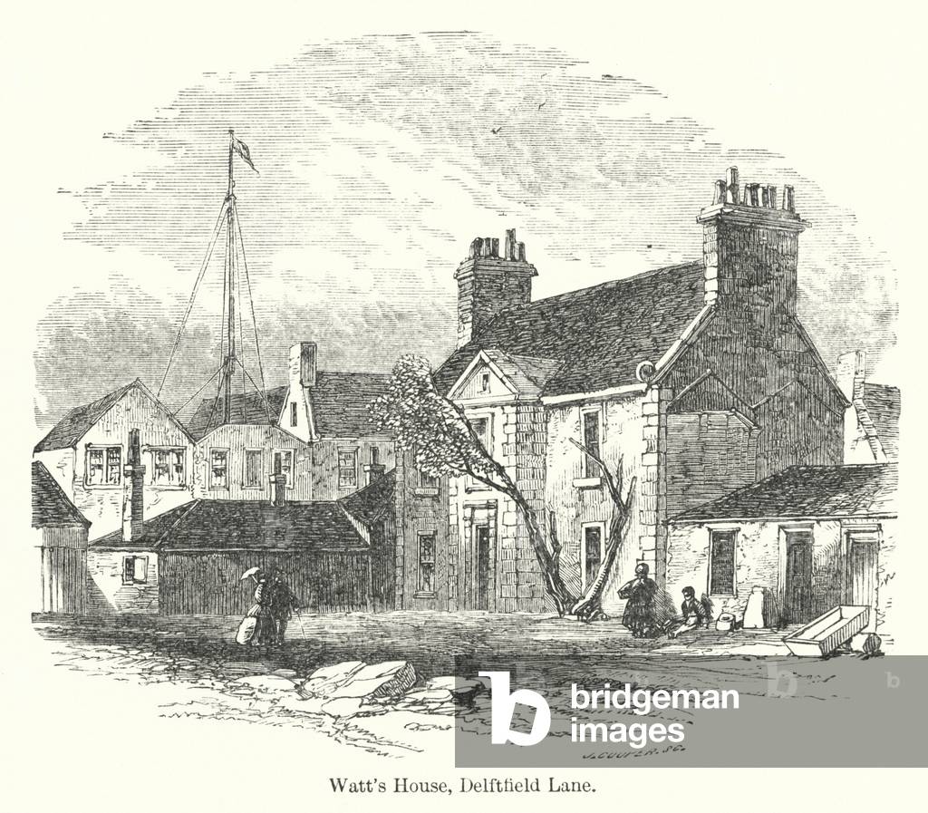 Watt's House, Delftfield Lane (engraving)